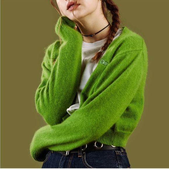 UNIF | Sweaters | Unif Cardigan Green Sweater | Poshmark